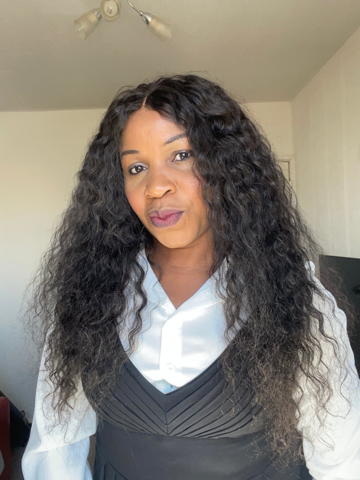 Long Curly Human - Hair Wig HD